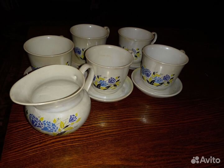 Чайный сервиз СССР, чашки и тарелочки