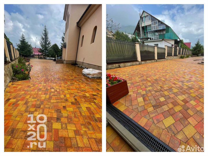 Тротуарная плитка, бордюры, газонная решетка