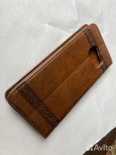 Чехол книжка кожаная на Samsung Galaxy S7 edge