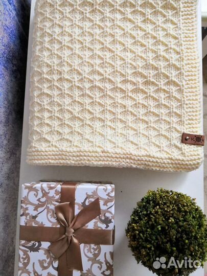 Детский вязаный плед