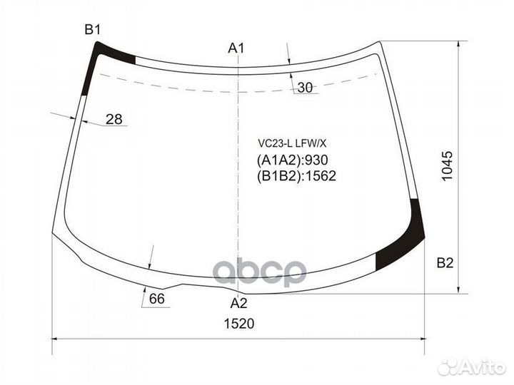 Стекло лобовое nissan serena 91-99 VC23-L LFW/X