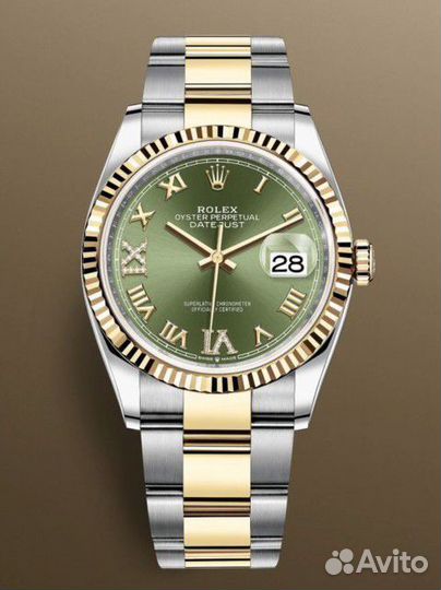 Rolex Datejust 36 Ovile Green Dial Oyster Bracelet
