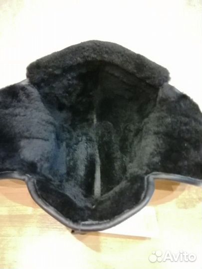 Шапка зимняя, новая, овчина, чёрная, мех натуральн