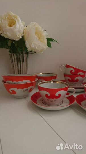 Чайные пары, пиалы, блюдца