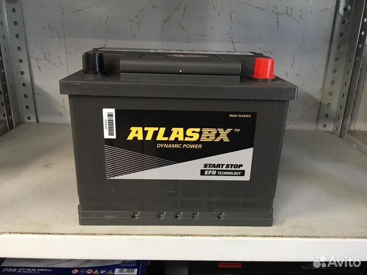 Аккумулятор Start-Stop atlas 56010 EFB 60 ач