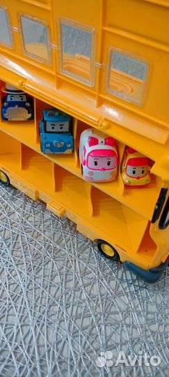 Автобус Полли робокар с машинками