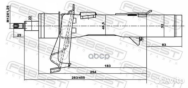 Амортизатор пер.левый Ford Focus 216651984FL