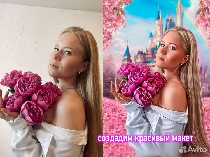 Портрет на холсте по фото на заказ Новосибирск