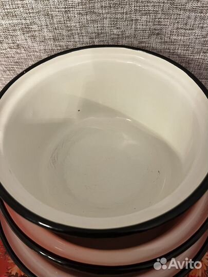 Набор эмалированных кастрюль 3шт