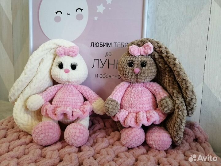 Зайка игрушка мягкая ручная работа