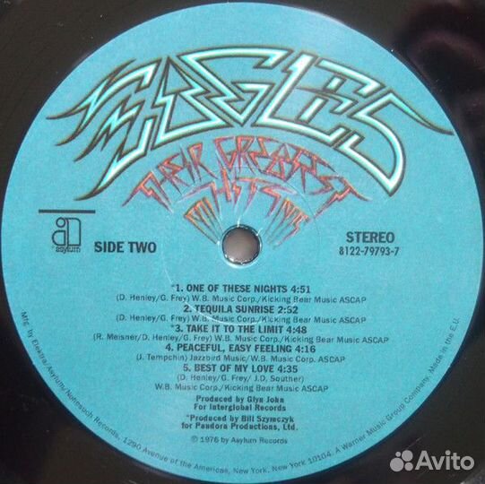 Виниловая пластинка Eagles their greatest hits 197