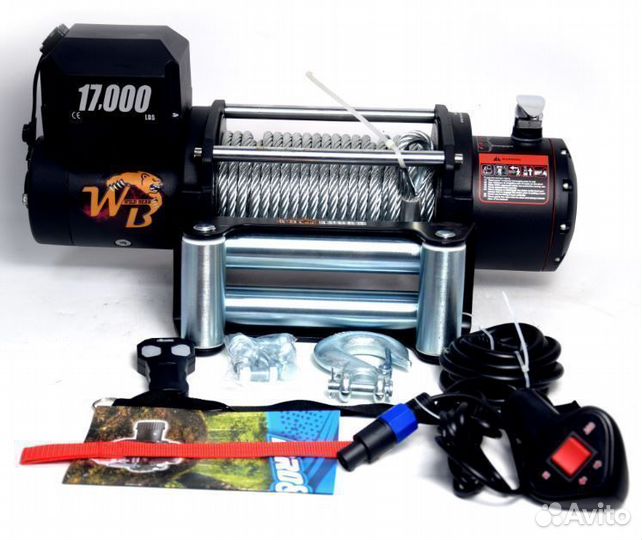 Лебедка PRO-TOP 12V / 24V 17000 lbs стальной трос