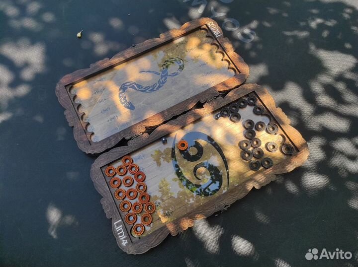 Нарды ручной работы со стеклом