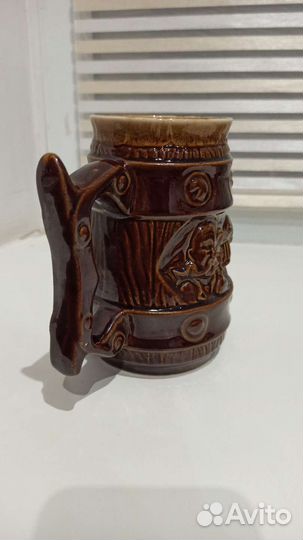 Кружка пивная 07 - бутылка 05 с пеной