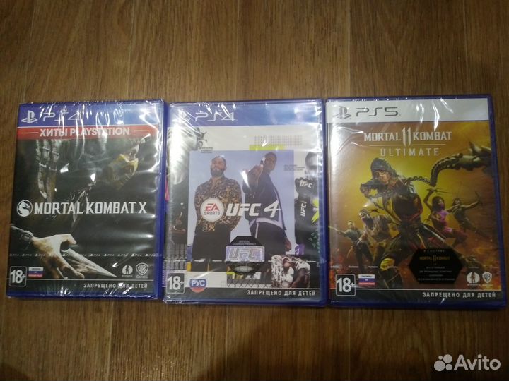 PS5 PS4 MK 11 UFC 4 MKX новые