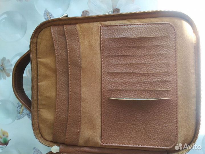 Мужская кожаная сумка через плечо б/у