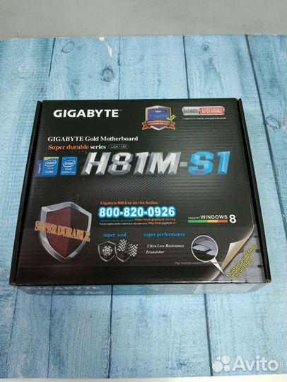 Новая материнская плата Gigabyte GA-H81M-S1 (1150)