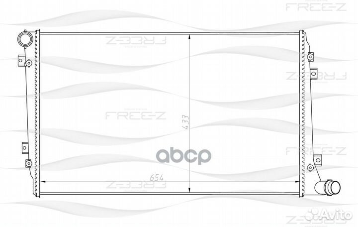 Радиатор audi A3 03-VW Caddy/Golf/Passat 05-SKO