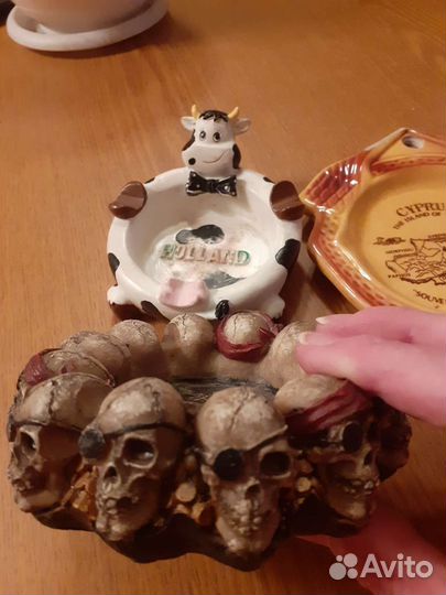 Пепельницы латунь, камень, керамика