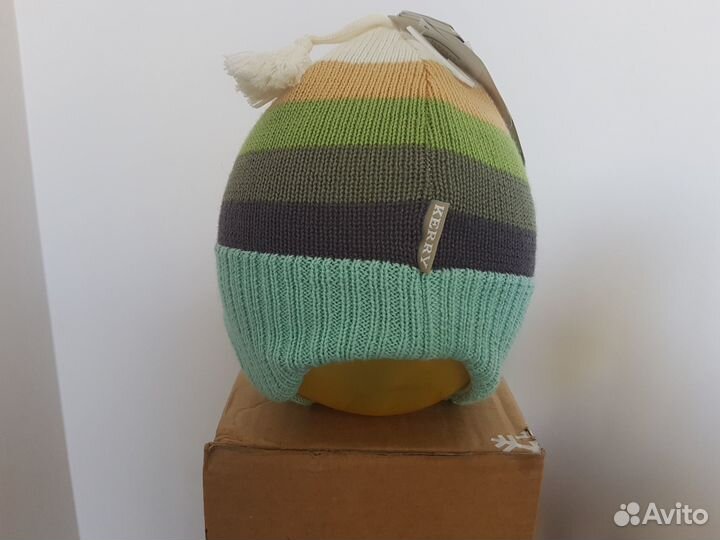 Теплая шапка для мальчиков с завязками Kerry р 46