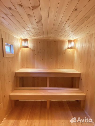 Готовая каркасная баня под ключ 2,3х3 метра