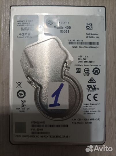 HDD 500 Gb 2.5 Seagate Mobile ST500LM030, Toshiba