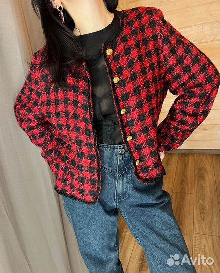 Винтажный жакет франция шерсть/вискоза