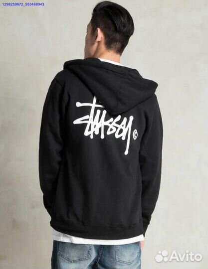 Зип худи Stussy чёрные