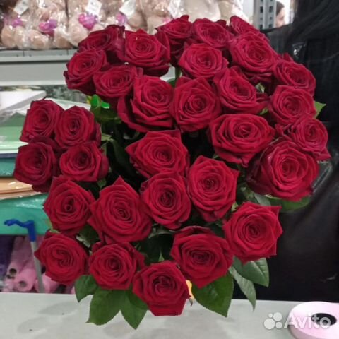 Бордовый букет - розы с доставкой по городу