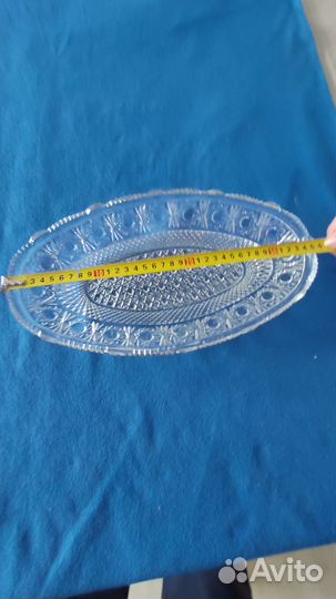 Блюдо хрусталь - овальное