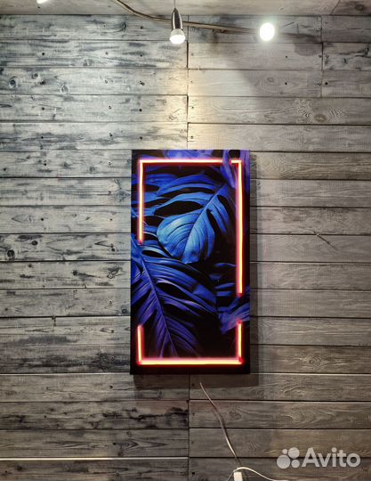Картина с неоном 40-75см