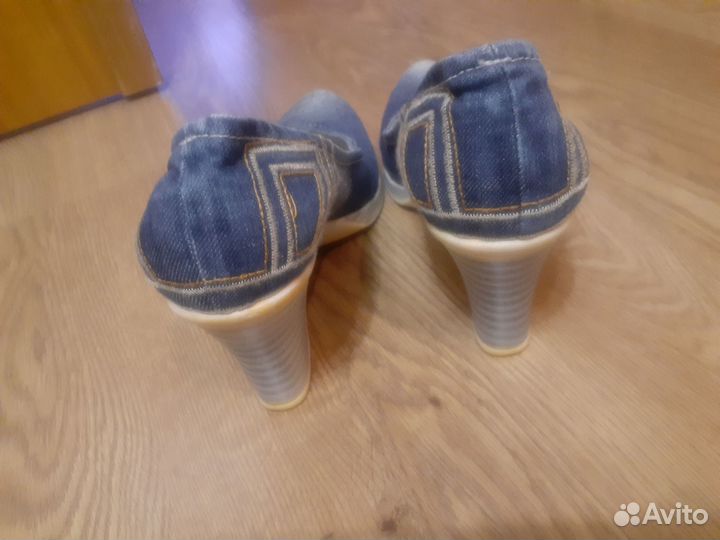 Туфли джинса женские, р.38-39