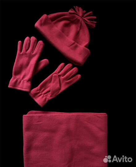 Комплект шапка шарф перчатки