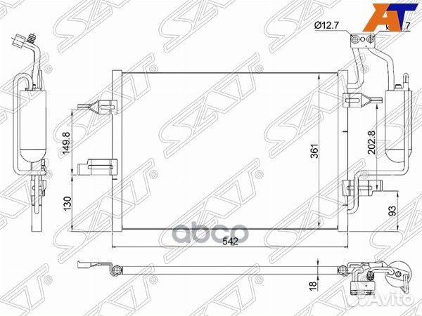 Радиатор кондиционера Opel Meriva 03-10 ST-47-0004