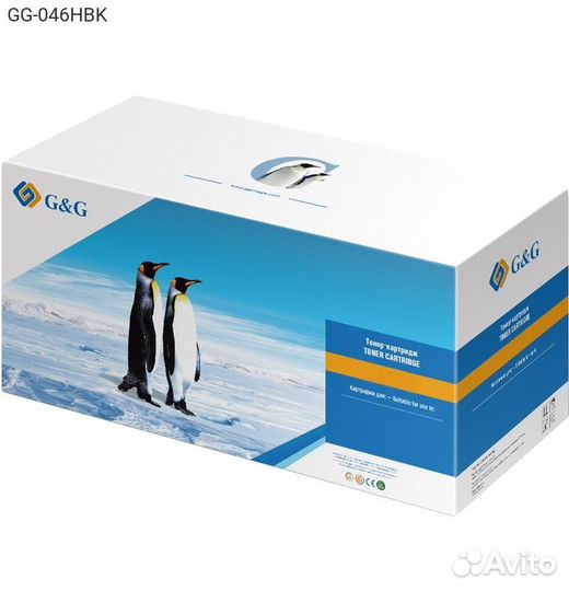 Тонер-картридж G&G 046H Лазерный Черный 6300стр, G