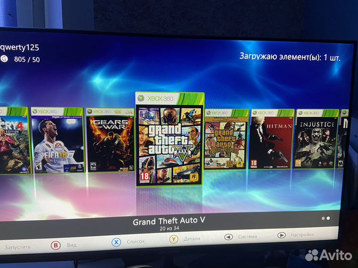 Xbox 360 + 34 игры