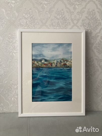 Картина акварелью оформленная