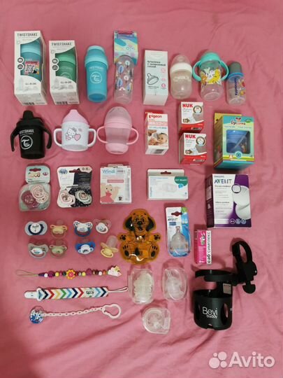 Бутылочки, поильники, соски и др