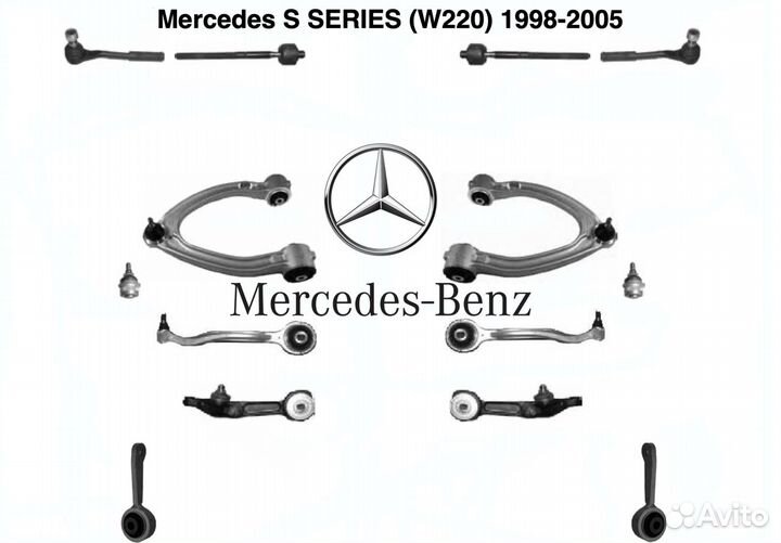 Комплект рычагов перед. подвески Mercedes S (W220)