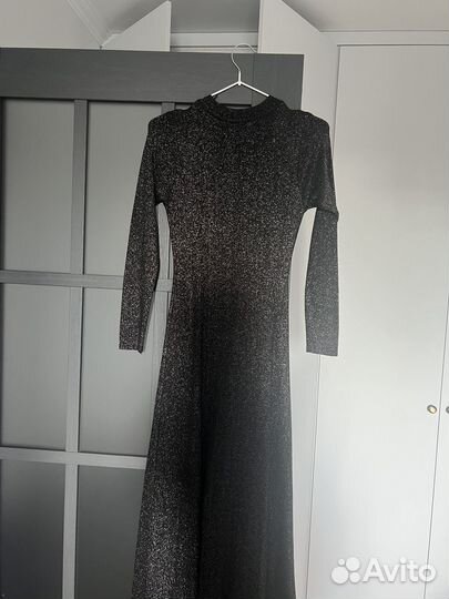 Платье трикотажное с люрексом