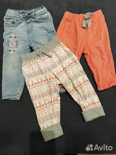 Брюки, джинсы 80 см