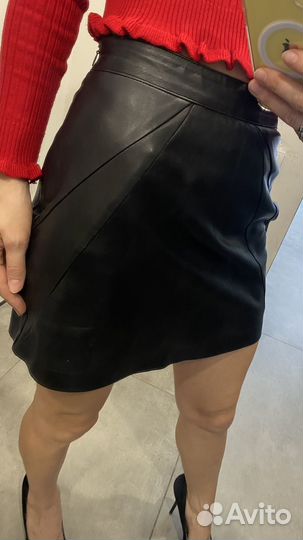 Кожанная юбка Pull&Bear