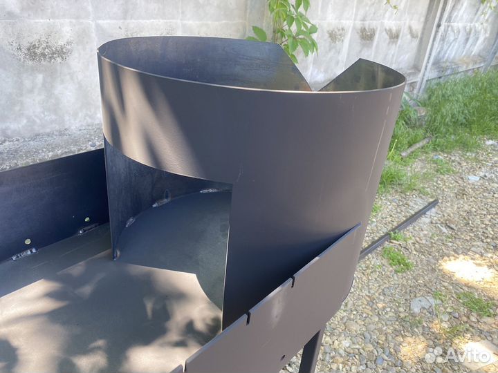 Мангал с очагом под казан