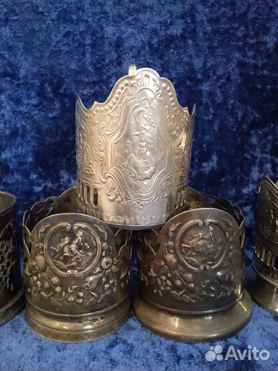 Подстаканники мельхиоровые Выбор