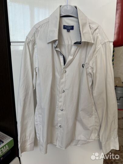 Рубашка белая хлопок 140