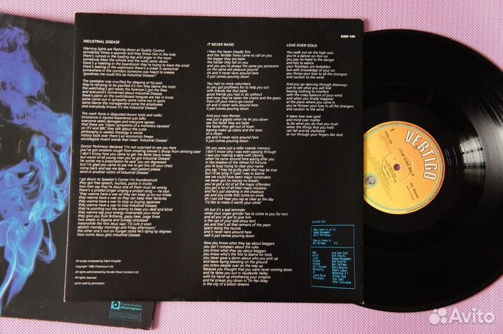 Dire Straits - Love Over Gold UK-82-LP Англия