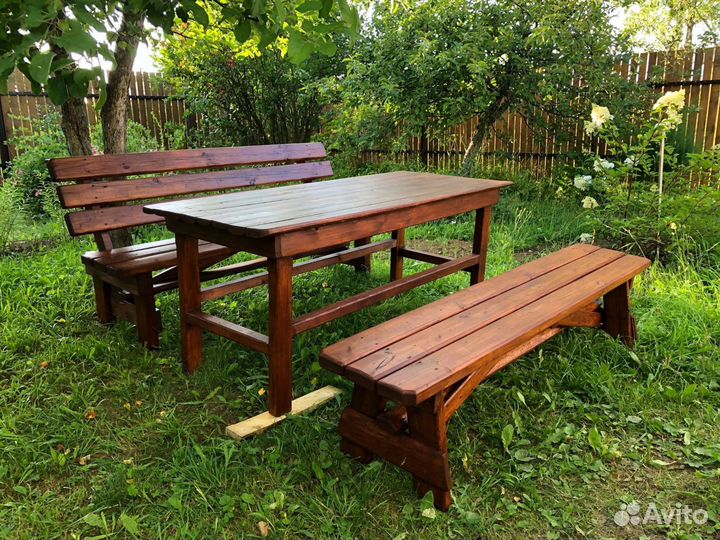 Вешалка, лавка, стол ручная работа