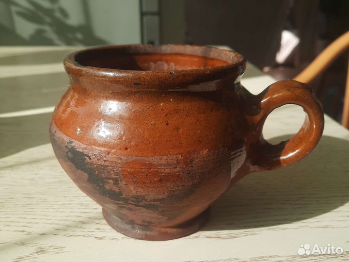 Крынка глиняная старинная