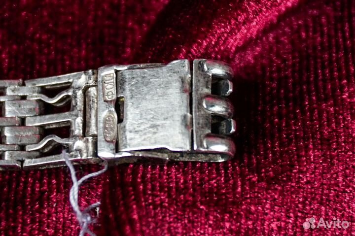 Браслет для часов, серебряный, люф