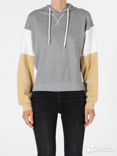 Худи Colins женское с капюшоном серое